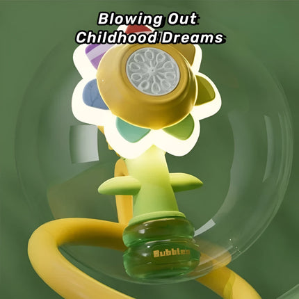 Flower Bubble Machine for Kids with Automatic One-Button Control | Cheerful Toy for Playdates and Parties