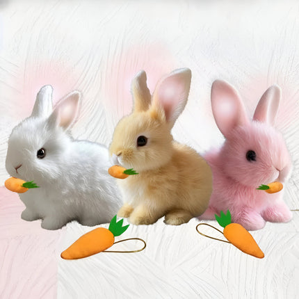 Lifelike Bunny Toy with Interactive Movement | Fun Desk Décor and Playful Companion for All Ages