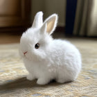 Rabbit Toy Lifelike Bunny Figurine, Interactive Bunny Toy with Touch and Sound, Home Decor for Easter and Spring_01