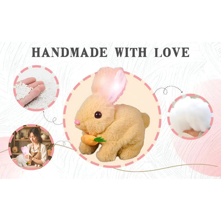 Lifelike Bunny Toy with Interactive Movement | Fun Desk Décor and Playful Companion for All Ages