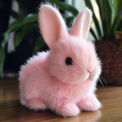 Lifelike Bunny Toy with Interactive Movement | Fun Desk Décor and Playful Companion for All Ages