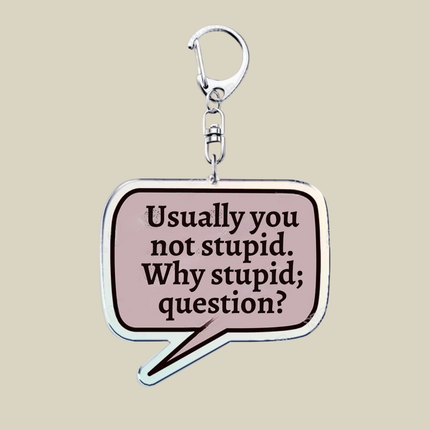 Bunnycat Keychain Charm with Lobster Clasp | Cute Acrylic Cartoon Key Ring for Bags and Gifts