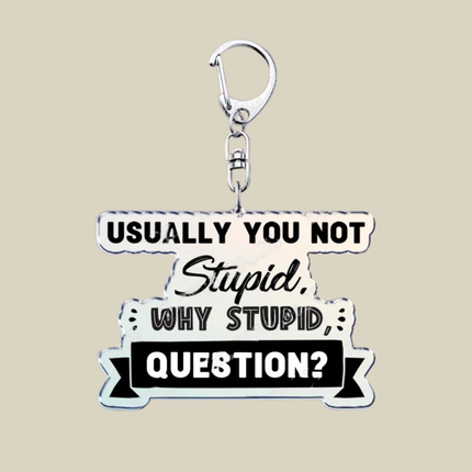 Bunnycat Keychain Charm with Lobster Clasp | Cute Acrylic Cartoon Key Ring for Bags and Gifts