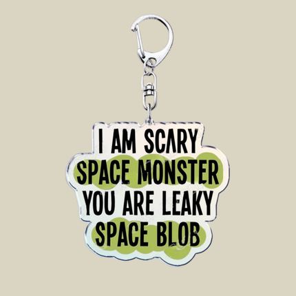 Bunnycat Keychain Charm with Lobster Clasp | Cute Acrylic Cartoon Key Ring for Bags and Gifts