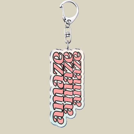 Bunnycat Keychain Charm with Lobster Clasp | Cute Acrylic Cartoon Key Ring for Bags and Gifts