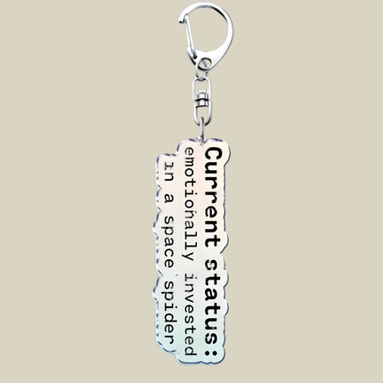 Bunnycat Keychain Charm with Lobster Clasp | Cute Acrylic Cartoon Key Ring for Bags and Gifts