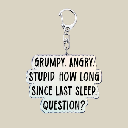 Bunnycat Keychain Charm with Lobster Clasp | Cute Acrylic Cartoon Key Ring for Bags and Gifts
