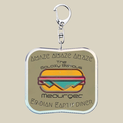 Bunnycat Keychain Charm with Lobster Clasp | Cute Acrylic Cartoon Key Ring for Bags and Gifts