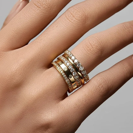 Sterling Silver Ring with Bead Bright Setting | Elegant Everyday Sparkle for Stacking or Solo Wear