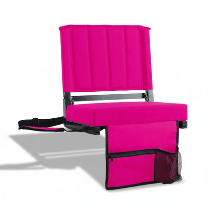 Padded Folding Stadium Chair with Backrest & Cup Holder | Comfortable Support for Bleachers and Outdoor Events