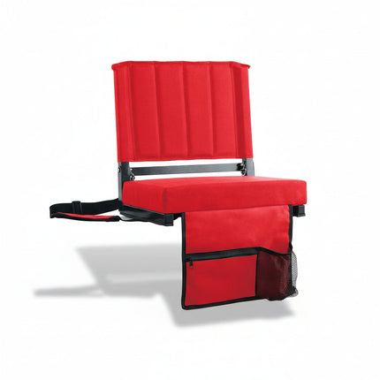 Padded Folding Stadium Chair with Backrest & Cup Holder | Comfortable Support for Bleachers and Outdoor Events