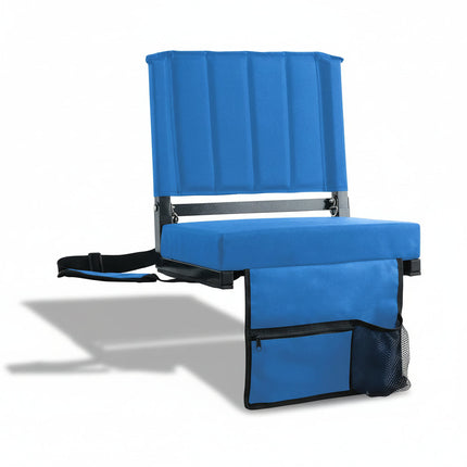 Padded Folding Stadium Chair with Backrest & Cup Holder | Comfortable Support for Bleachers and Outdoor Events