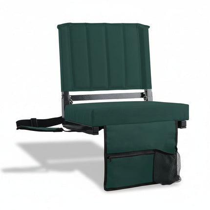 Padded Folding Stadium Chair with Backrest & Cup Holder | Comfortable Support for Bleachers and Outdoor Events