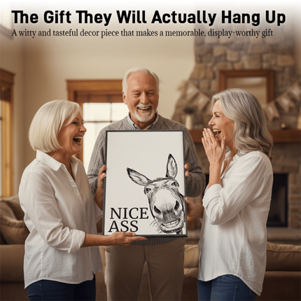 Funny Bathroom Canvas Wall Art Print with Humorous Design | Rustic Art for Lighthearted Decor in Guest Bathrooms