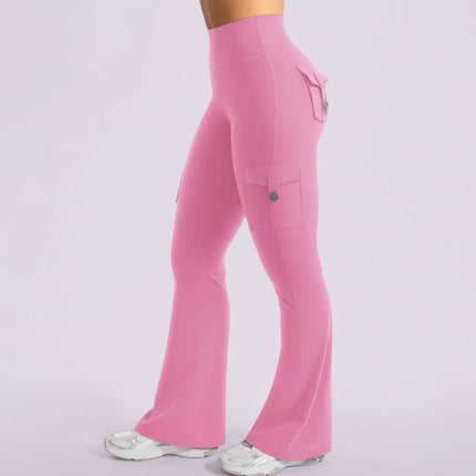 High Waist Cargo Pants with Drawstring and Wide Leg Flare | Comfortable Trousers for All-Season Style