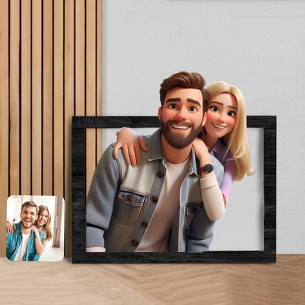 Personalized 3D Acrylic Photo Frame with Custom Engraving | Meaningful Home Décor for Cherished Memories