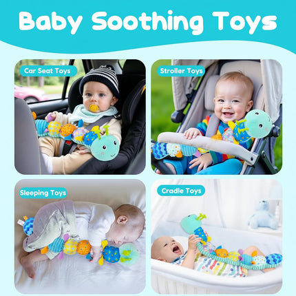 Baby Sensory Caterpillar Plush Toy with Music & Textures | Engaging Tummy Time Buddy for Early Learning and Development