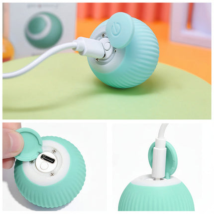 Interactive Cat Toy Ball with Smart Touch Activation | Automatic Movement for Indoor Play and Exercise