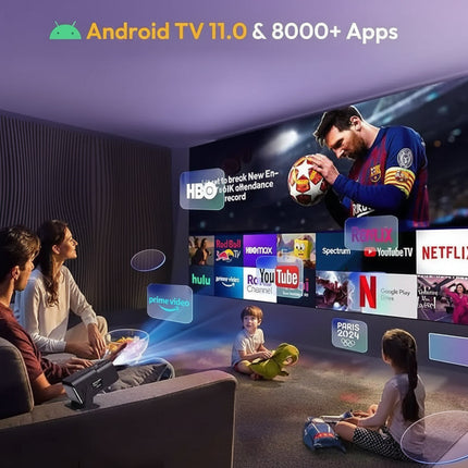 Mini Projector with 4K Support and Smart Streaming | Portable Home Theater for Movies and Gaming
