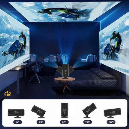 Mini Projector with 4K Support and Smart Streaming | Portable Home Theater for Movies and Gaming