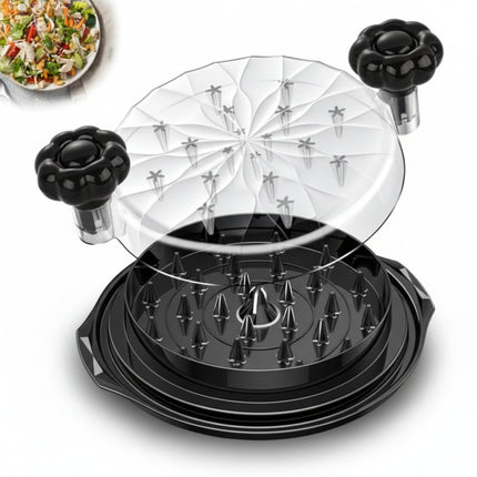 Manual Meat Shredder with Glass Bowl & Non-Slip Base | Quick Chicken Preparation for Tacos and Salads