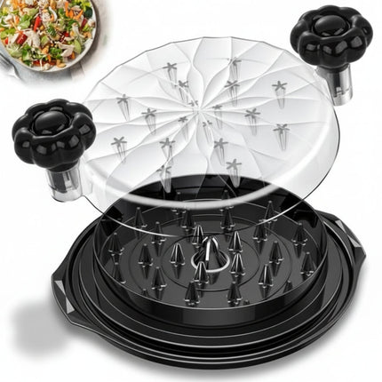 Manual Meat Shredder with Glass Bowl & Non-Slip Base | Quick Chicken Preparation for Tacos and Salads
