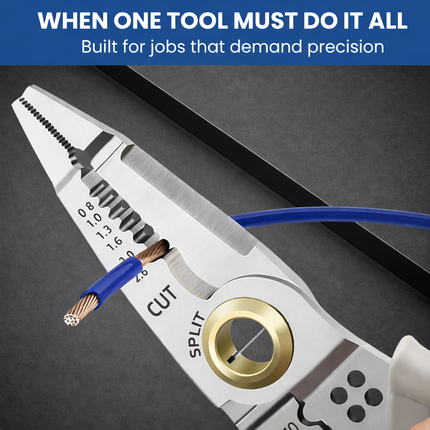 Wire Stripper Crimping Multi Tool with Steel Cutter | Fast Cable Repairs for Safe Electrical Connections