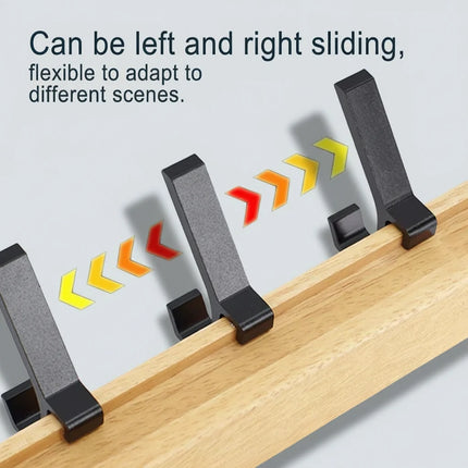 Wall Coat Rack with Adjustable Hooks in Scandinavian Style | Durable Wood Organizer for Entryway Storage
