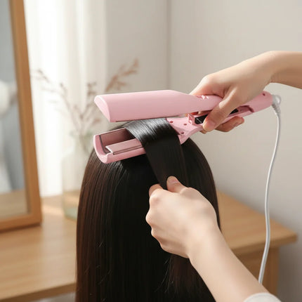 Ceramic Double Barrel Hair Curler with Fast Heating for Smooth, Lasting Waves | Adjustable Temperature for Frizz-Free Styling