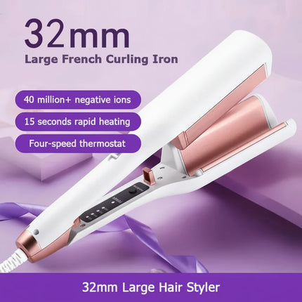 Ceramic Double Barrel Hair Curler with Fast Heating for Smooth, Lasting Waves | Adjustable Temperature for Frizz-Free Styling