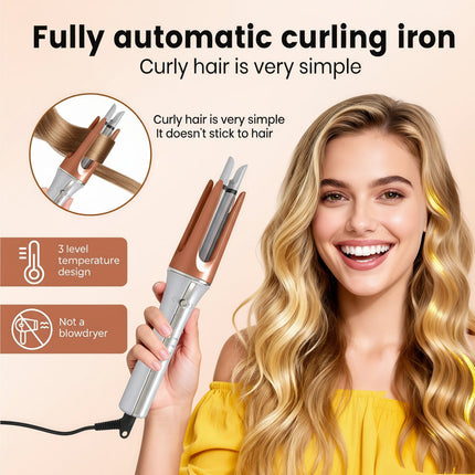 Automatic Hair Curler with 36mm Ceramic Barrel | Effortless Waves for All Hair Types