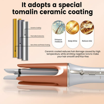 Automatic Hair Curler with 36mm Ceramic Barrel | Effortless Waves for All Hair Types