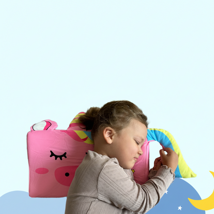 Toddler Sensory Pillow with Lion Tail & Fox Ears | Calming Tactile Comfort for Peaceful Sleep