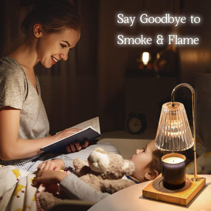 Electric Candle Lamp with Dimmer & Timer Function | Top Wax Melting for Fragrance Release without Flame