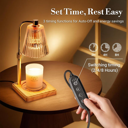 Electric Candle Lamp with Dimmer & Timer Function | Top Wax Melting for Fragrance Release without Flame