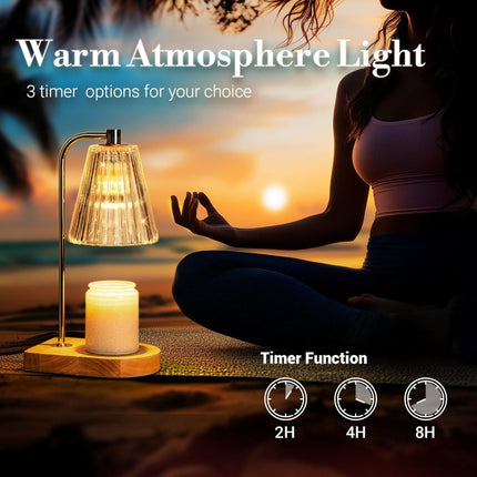 Electric Candle Lamp with Dimmer & Timer Function | Top Wax Melting for Fragrance Release without Flame