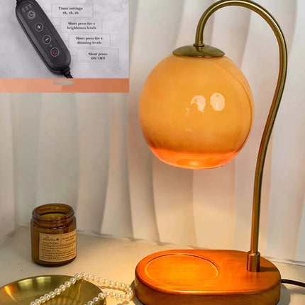 Flameless Candle Warmer Table Lamp with Adjustable Brightness | Safe Wax Melting for Home Fragrance