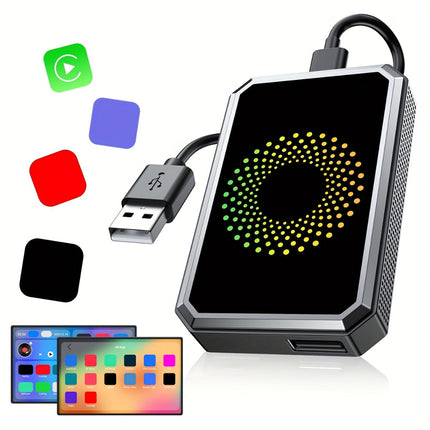 Wireless Car Adapter for Media Streaming with Dual WiFi | Compact Auto Display Box for Easy Navigation and Entertainment