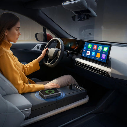 Wireless Car Adapter for Media Streaming with Dual WiFi | Compact Auto Display Box for Easy Navigation and Entertainment