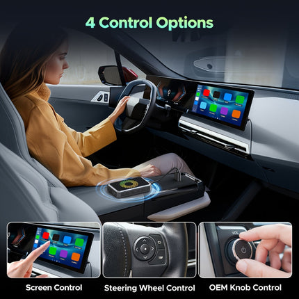 Wireless Car Adapter for Media Streaming with Dual WiFi | Compact Auto Display Box for Easy Navigation and Entertainment
