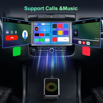 Wireless Car Adapter for Media Streaming with Dual WiFi | Compact Auto Display Box for Easy Navigation and Entertainment