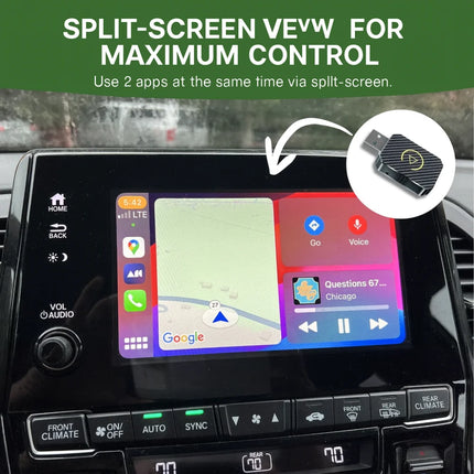 Wireless USB Car Adapter for Apple CarPlay & Android Auto | Compact Module for Hands-Free Smartphone Integration