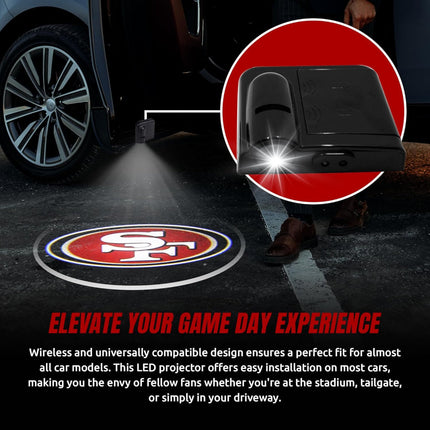 Car Door Light LED Projector with Automatic Activation | Wireless Courtesy Light for Safe Entry Visibility