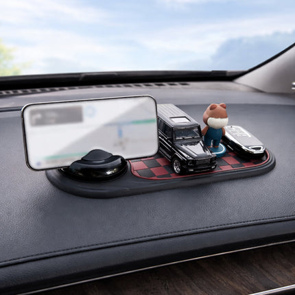 Car Phone Holder Dashboard Mat with Anti-Slip Grip | 360-Degree Rotating Stand for Secure Viewing and Clutter Control