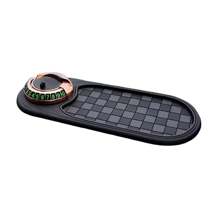 Car Phone Holder Dashboard Mat with Anti-Slip Grip | 360-Degree Rotating Stand for Secure Viewing and Clutter Control