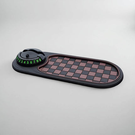 Car Phone Holder Dashboard Mat with Anti-Slip Grip | 360-Degree Rotating Stand for Secure Viewing and Clutter Control