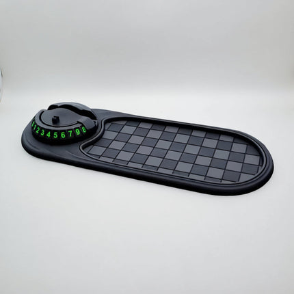 Car Phone Holder Dashboard Mat with Anti-Slip Grip | 360-Degree Rotating Stand for Secure Viewing and Clutter Control