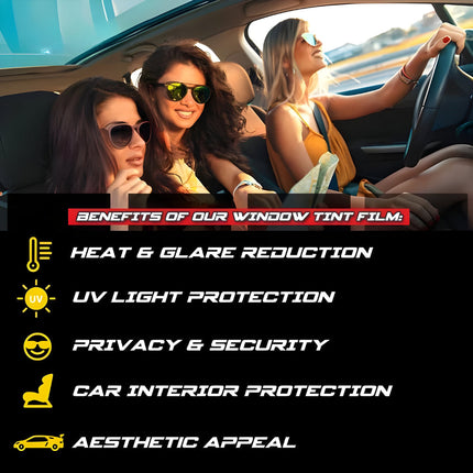 Car Window Tint Film, UV Blocking Window Film for Cars and Trucks