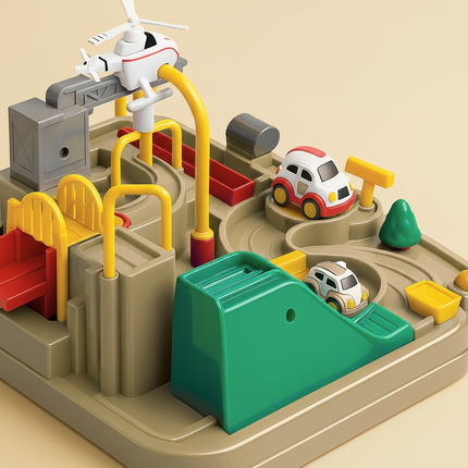 Car Track Toy Puzzle Game with Bright Colors & Moving Parts | Hands-On City Adventure for Kids 3+