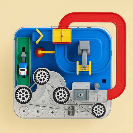 Car Track Toy Puzzle Game with Bright Colors & Moving Parts | Hands-On City Adventure for Kids 3+